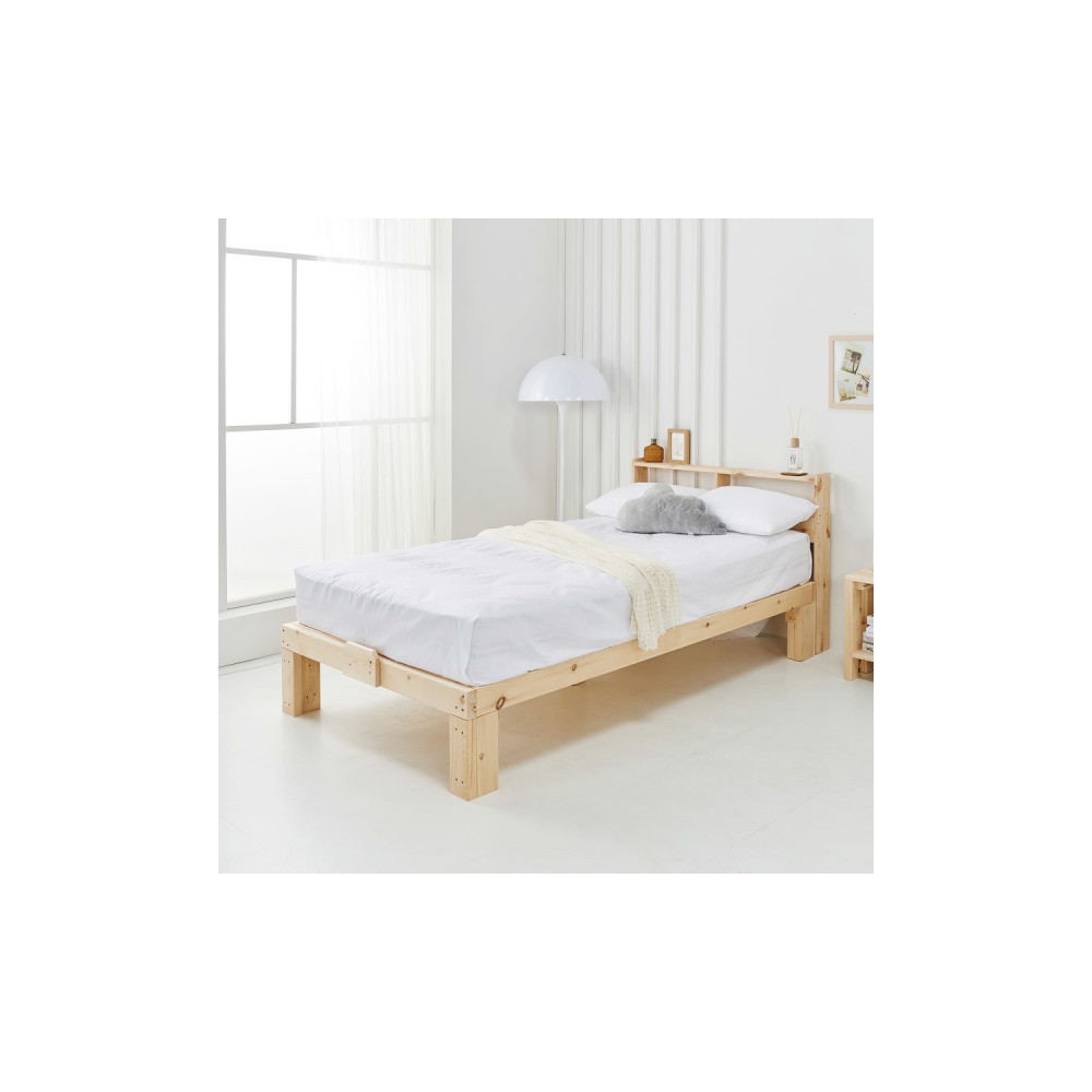 레드파인 일체형 슈퍼싱글 원목침대프레임 천연소나무