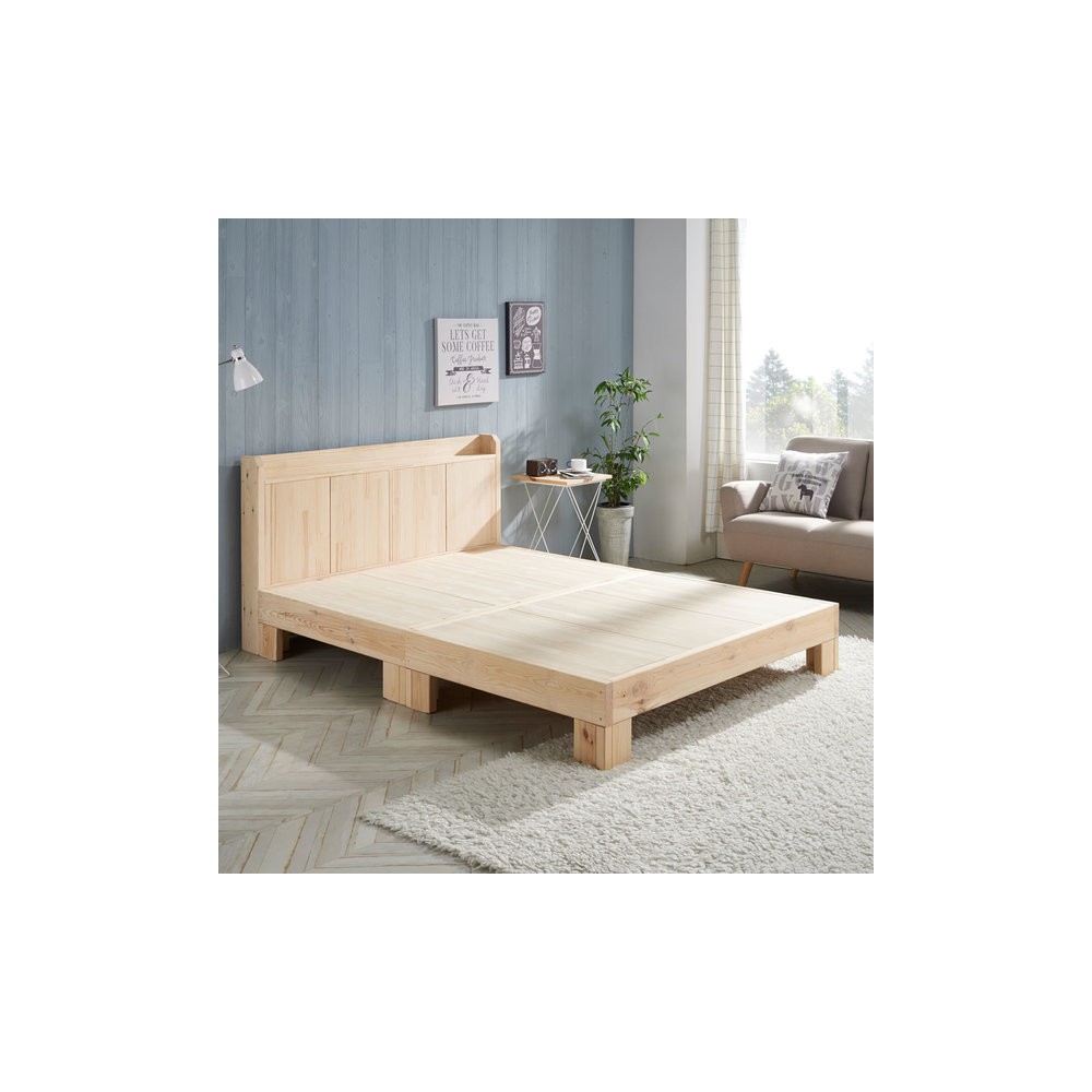 몰덴 퀸(Q) 원목침대 프레임 평상형침대 소나무원목